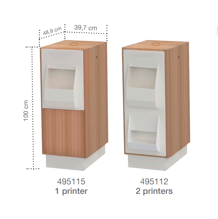 Mueble de kiosco Mitsubishi para 2 impresoras